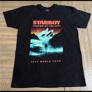 The Weeknd Starboy Legend Of The Fall Tour 2017 Shortsleeve Shirt Size Large